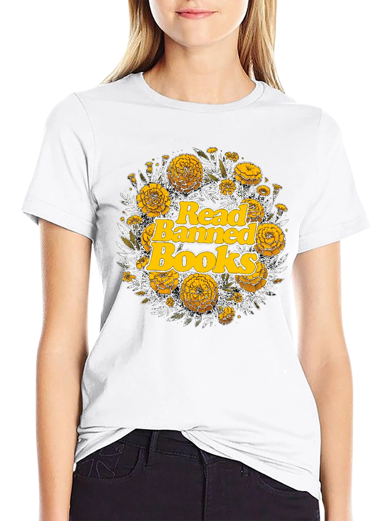 Read Banned Books Floral Tee