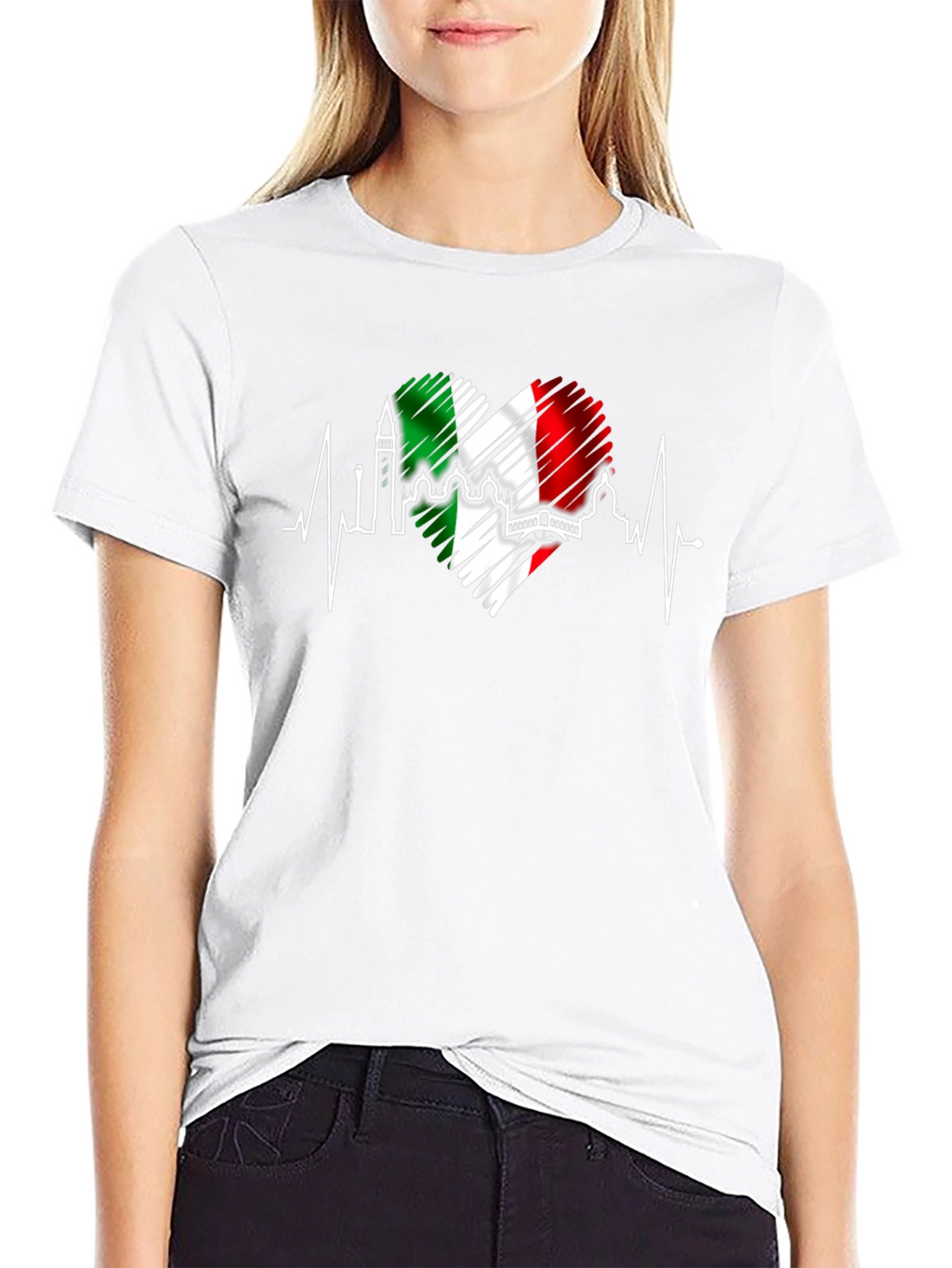 Italy Heartbeat T-Shirt - Italian Pride Tee