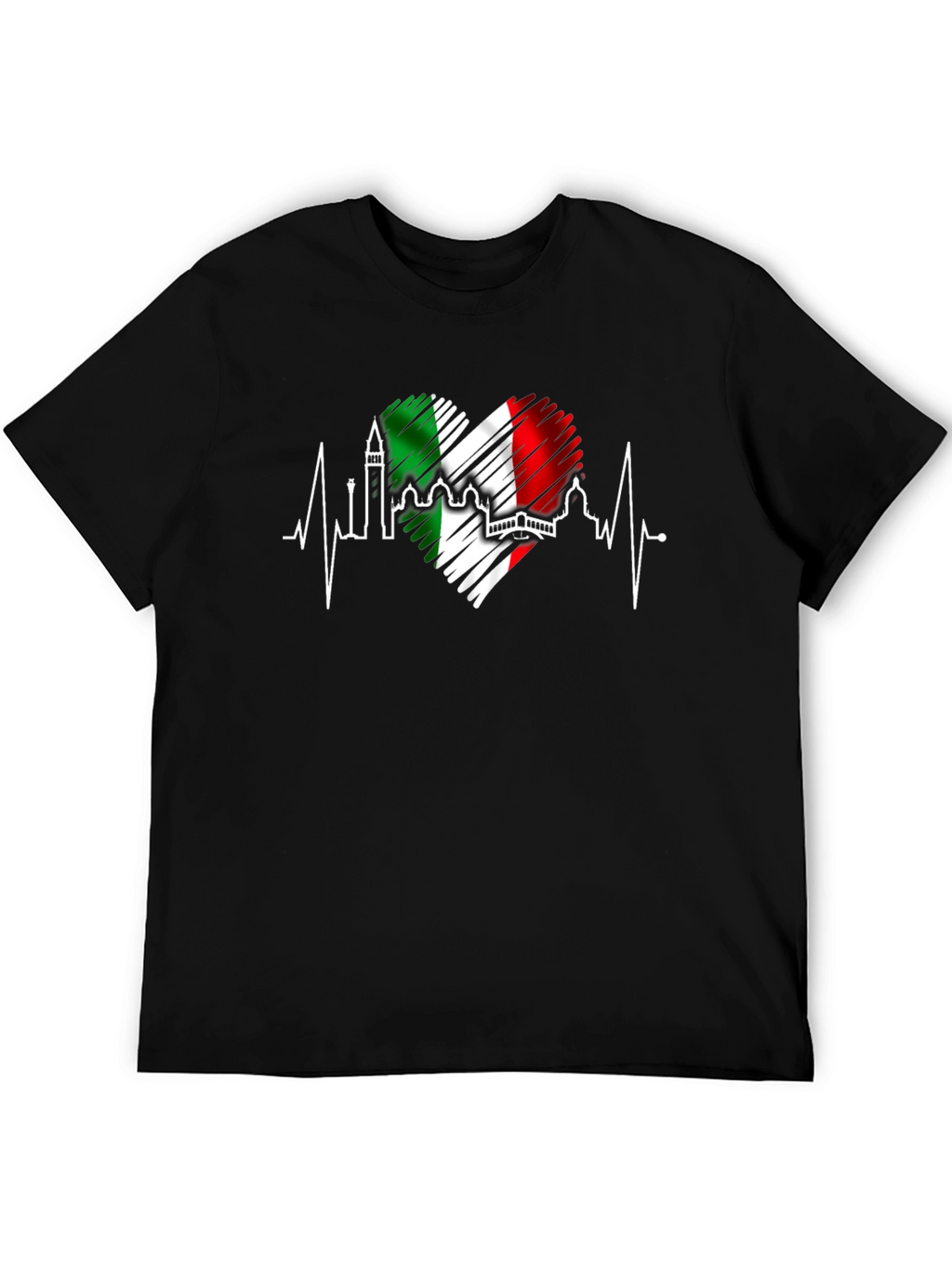 Italy Heartbeat T-Shirt - Italian Pride Tee