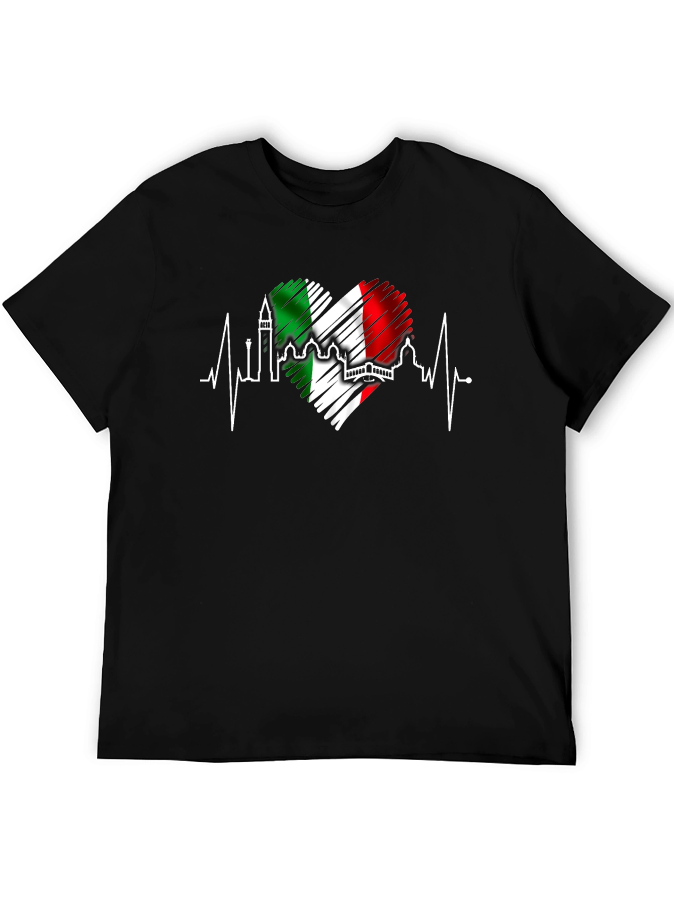 Italy Heartbeat T-Shirt - Italian Pride Tee
