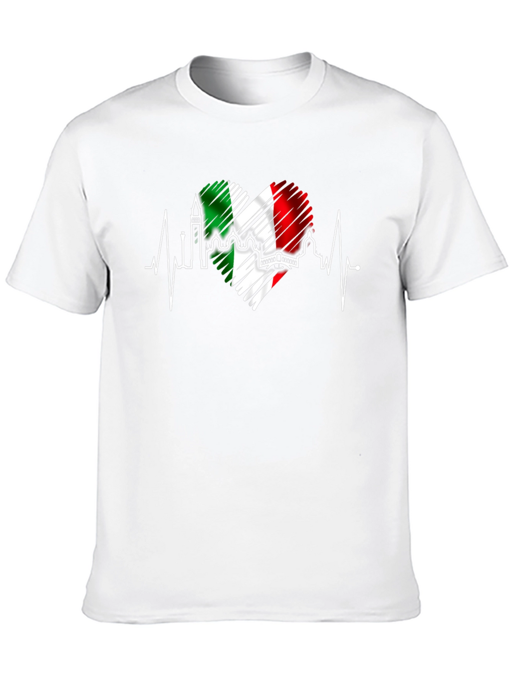 Italy Heartbeat T-Shirt - Italian Pride Tee