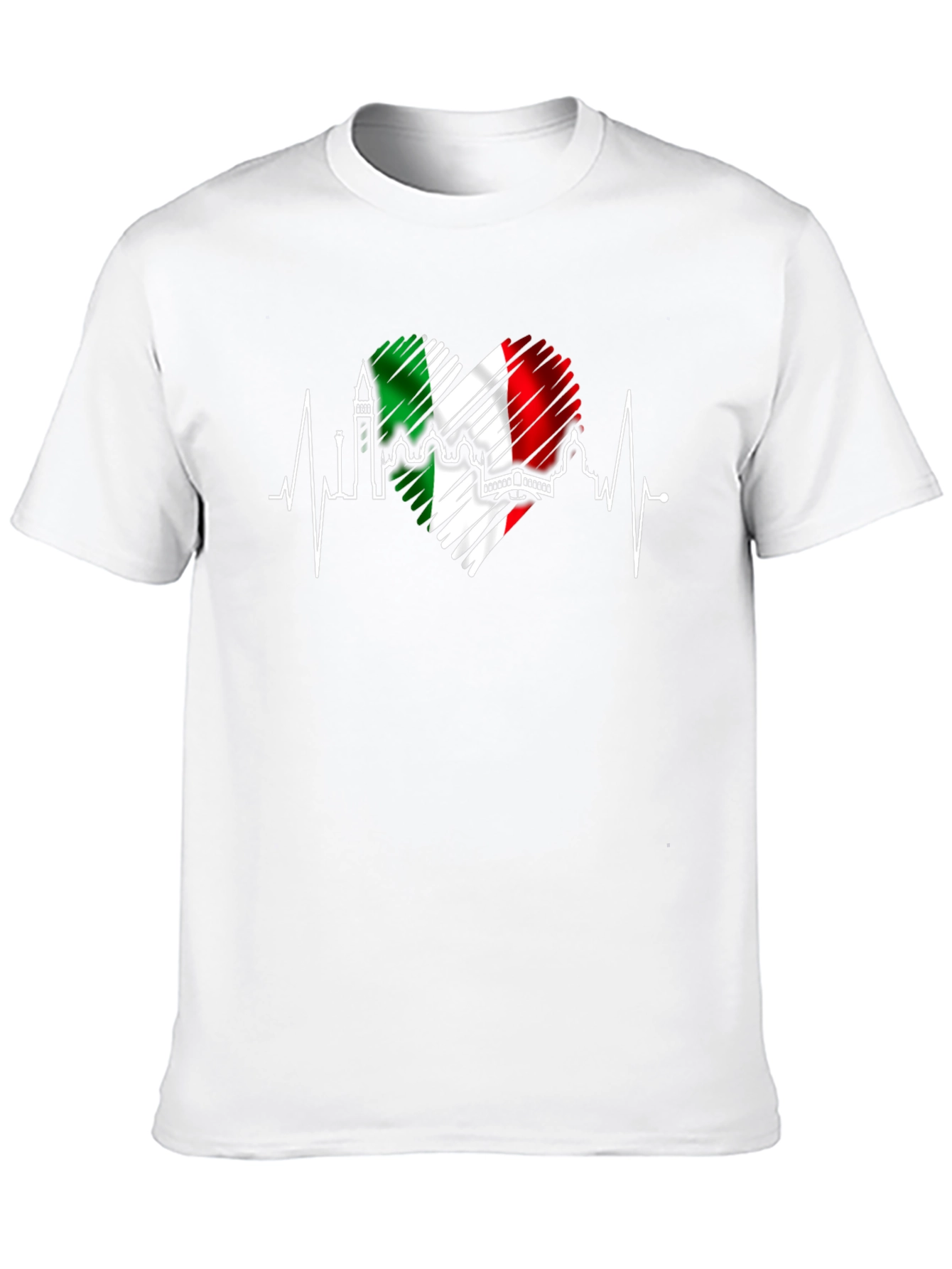 Italy Heartbeat T-Shirt - Italian Pride Tee