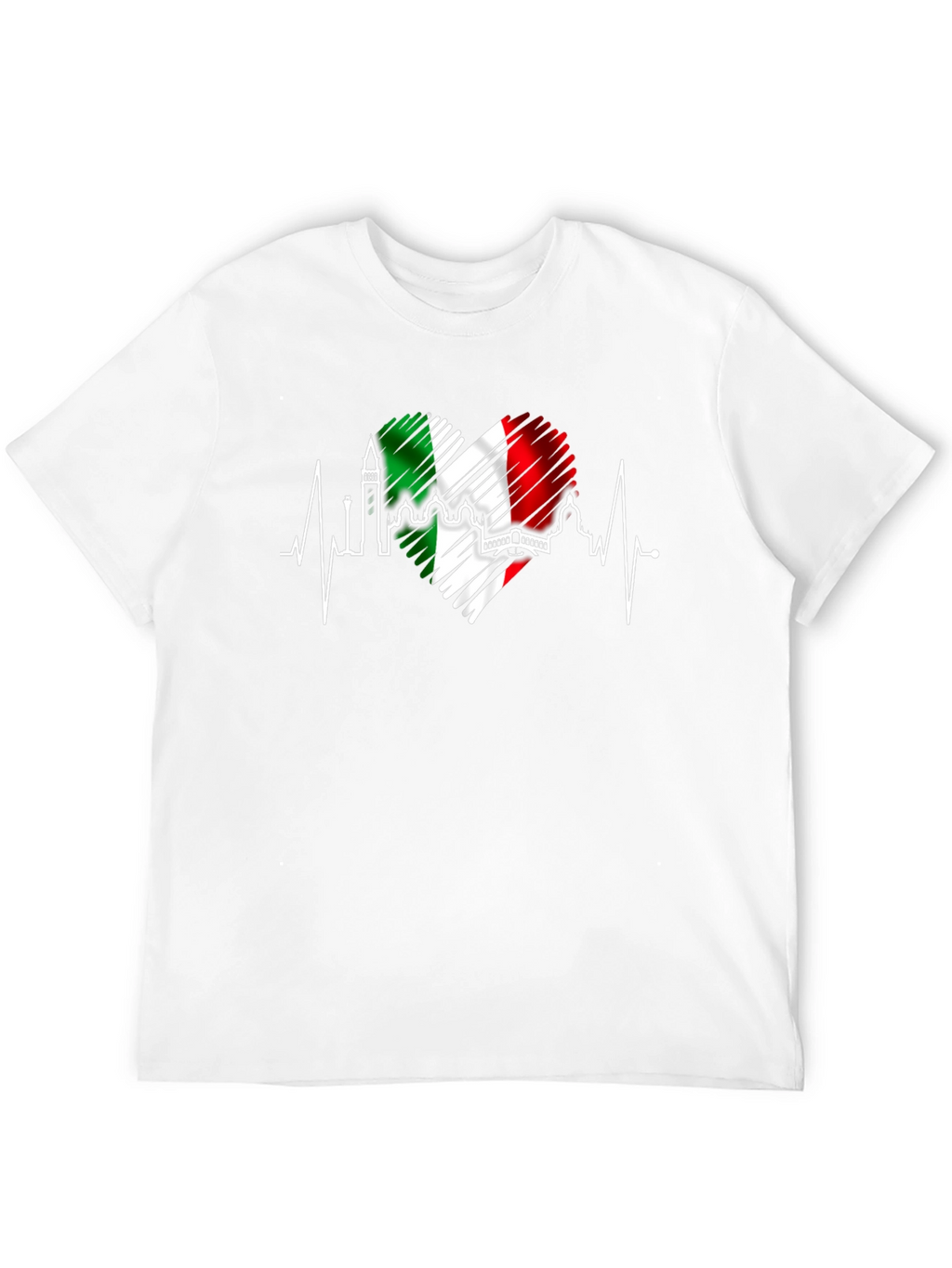 Italy Heartbeat T-Shirt - Italian Pride Tee