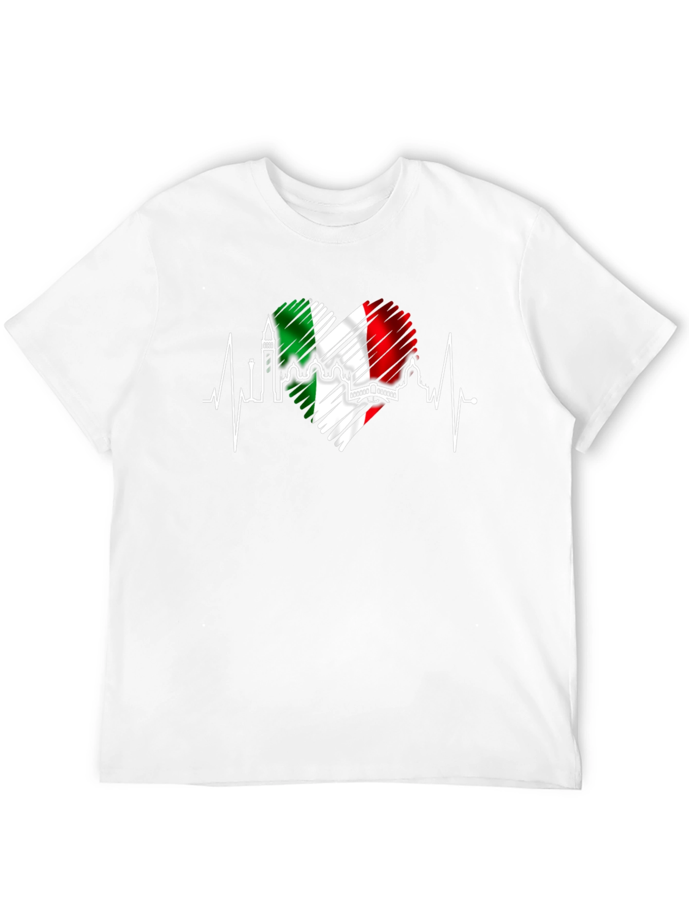 Italy Heartbeat T-Shirt - Italian Pride Tee