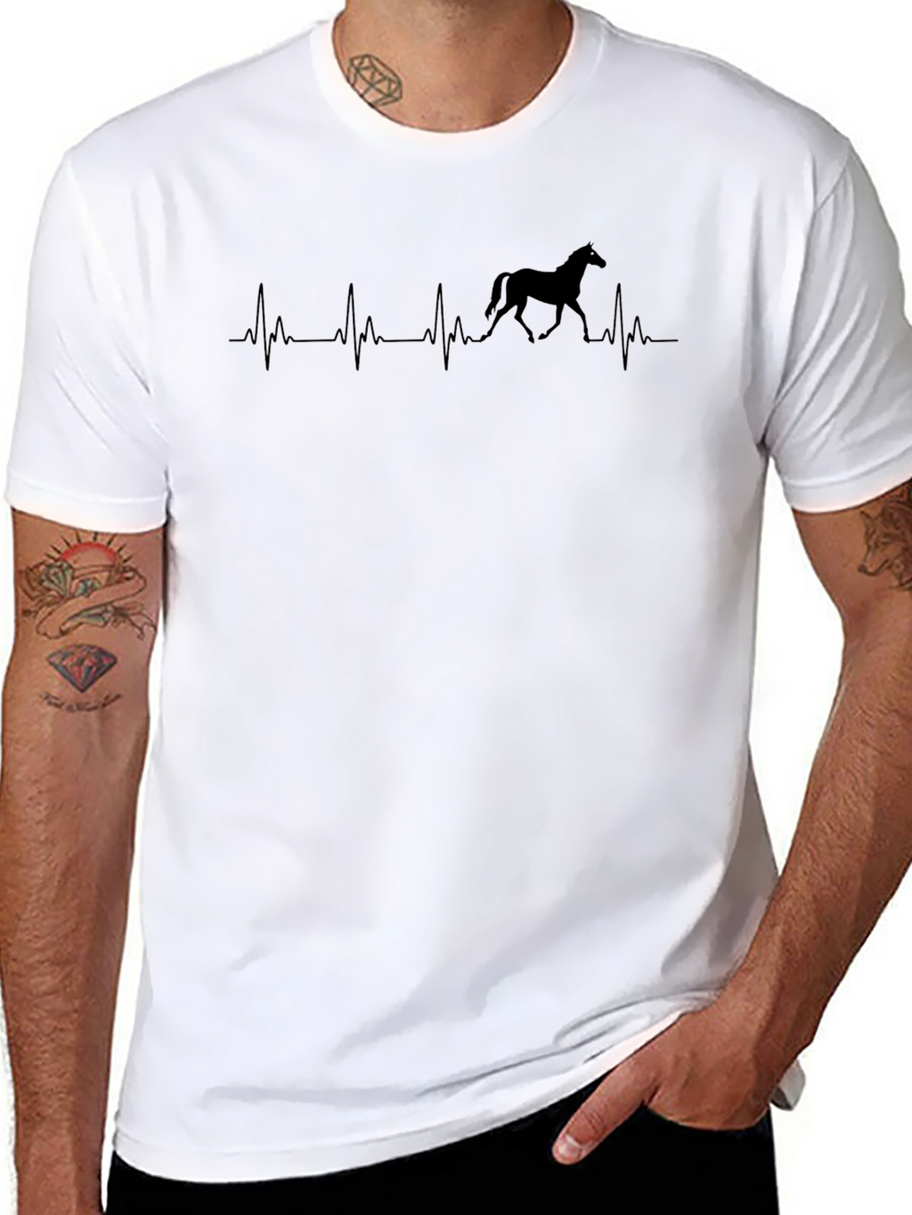 Horse Heartbeat T-Shirt - Equestrian Style