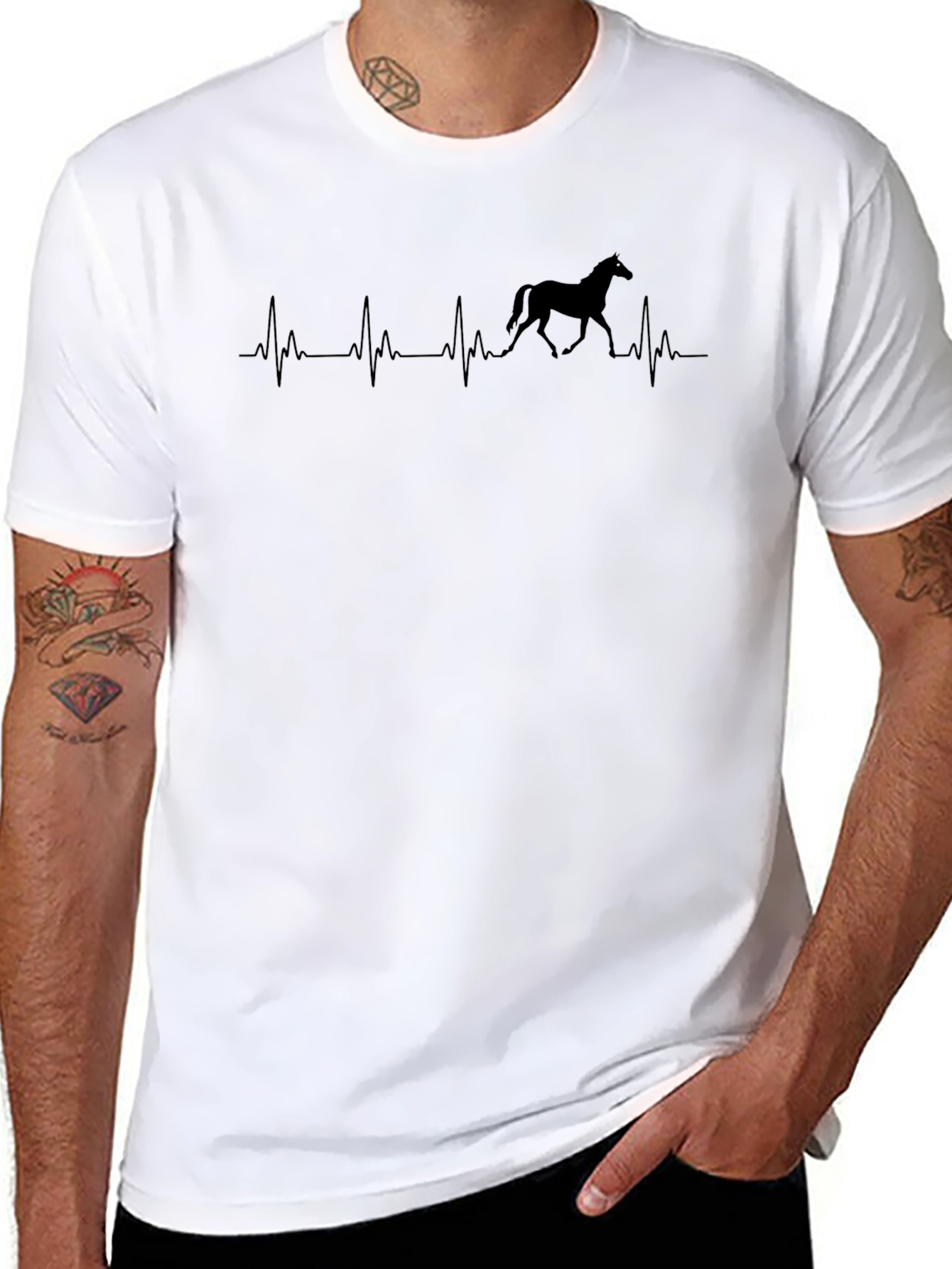 Horse Heartbeat T-Shirt - Equestrian Style