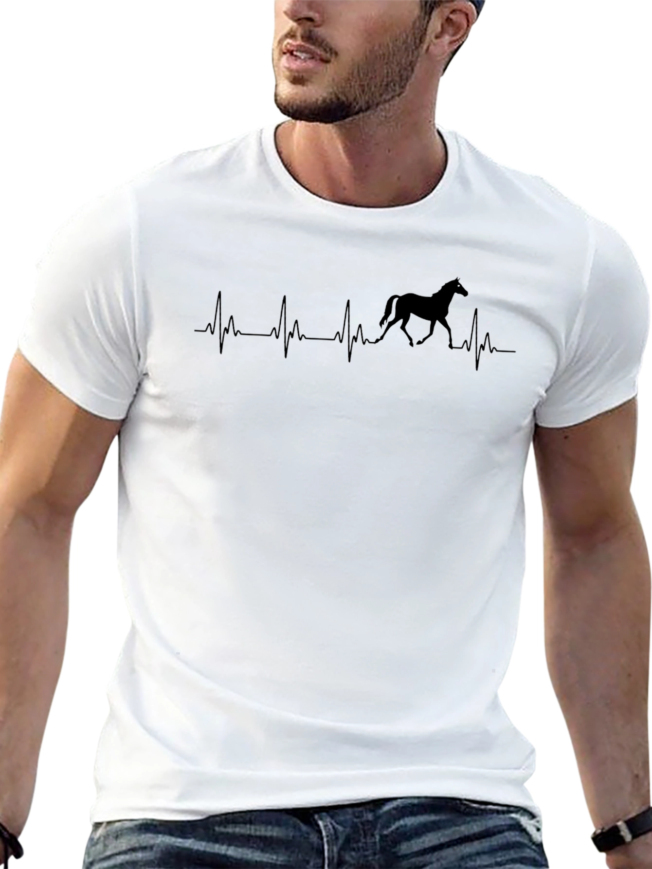 Horse Heartbeat T-Shirt - Equestrian Style