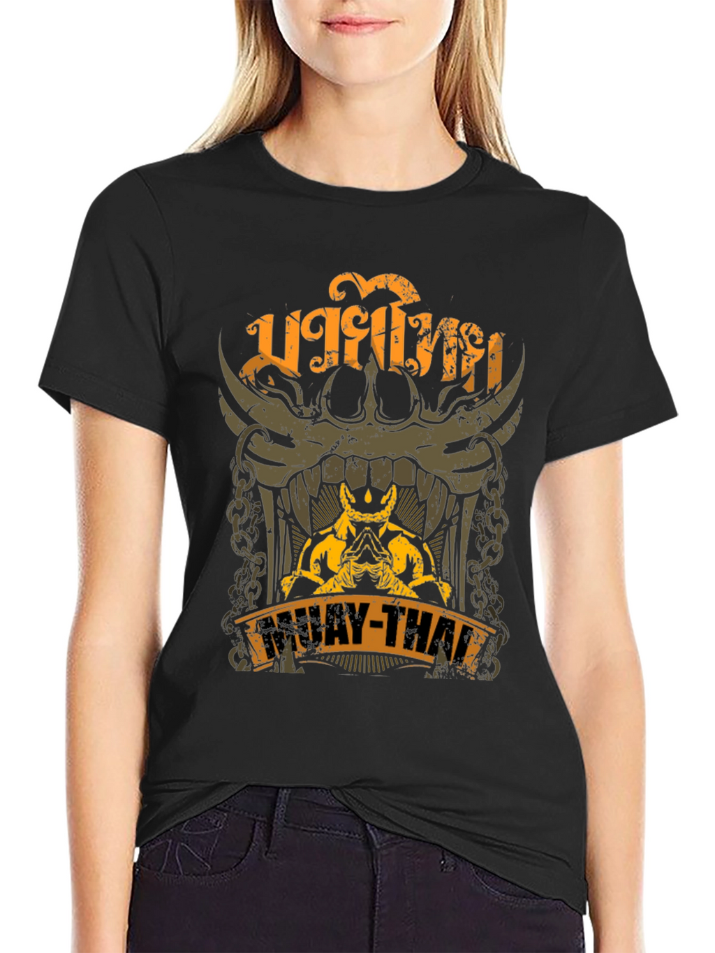 Muay Thai Graphic T-Shirt - Black