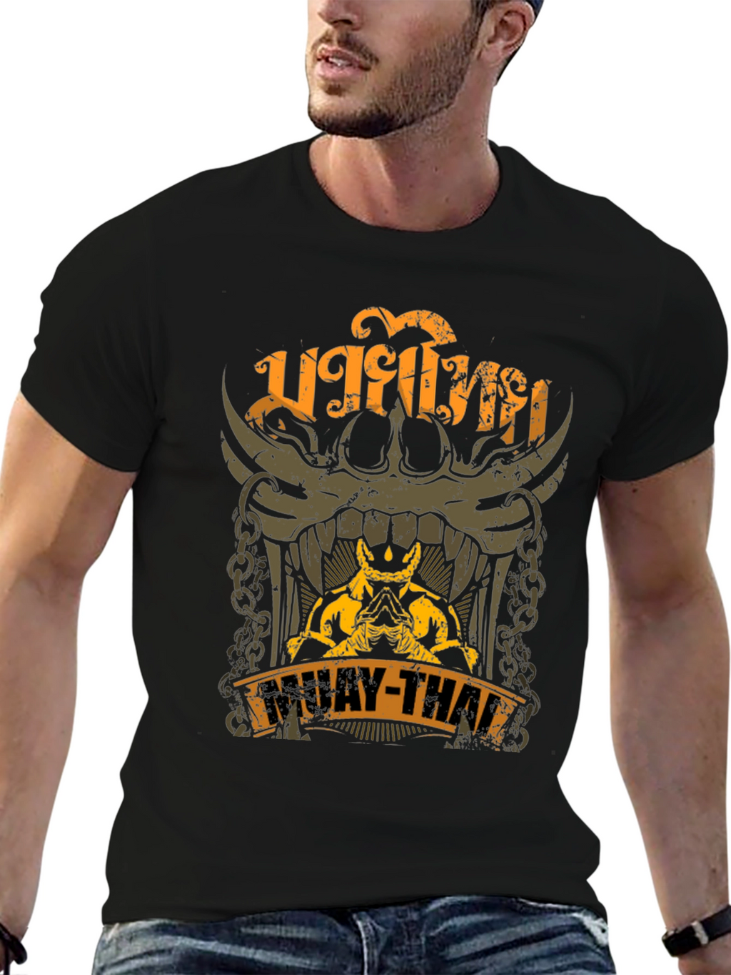 Muay Thai Graphic T-Shirt - Black
