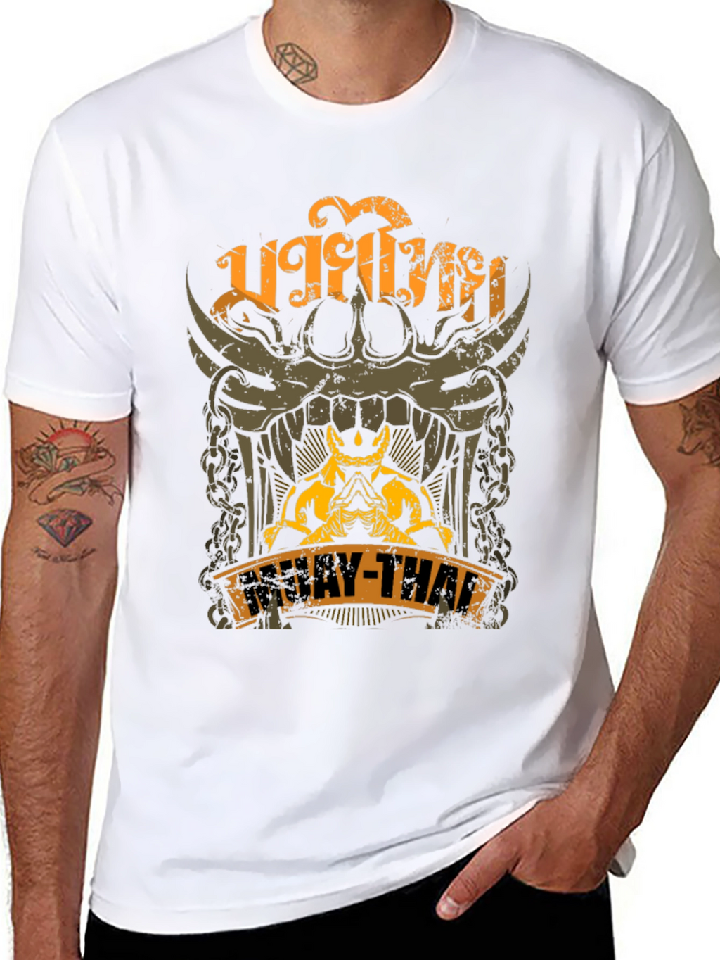 Muay Thai Graphic T-Shirt - Black