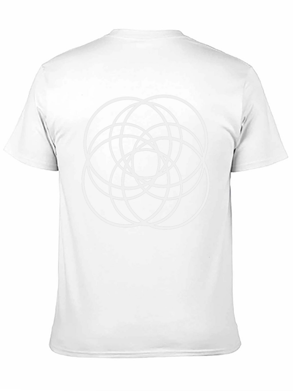 Geometric Circle Design Black T-Shirt