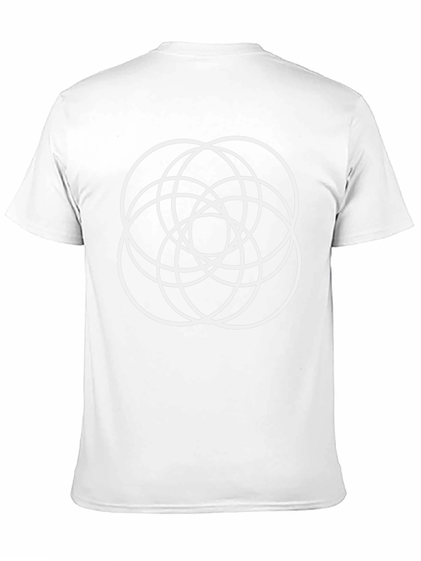 Geometric Circle Design Black T-Shirt