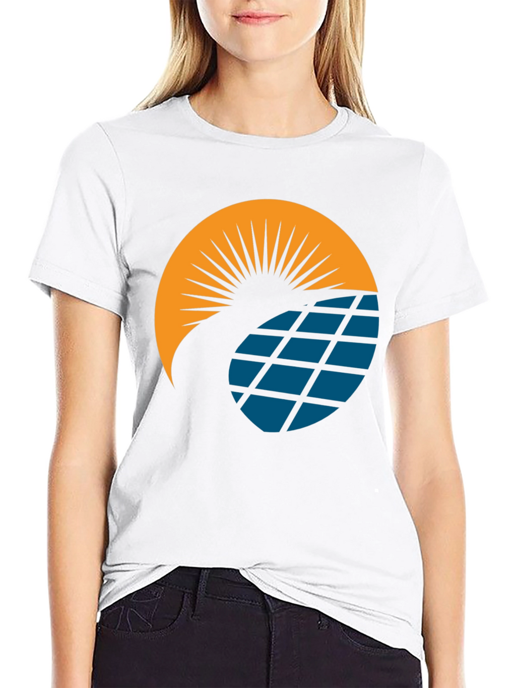 Solar Panel Sun Graphic T-Shirt - Modern Design