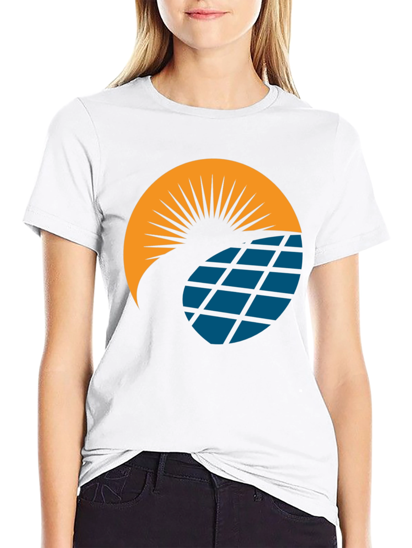 Solar Panel Sun Graphic T-Shirt - Modern Design
