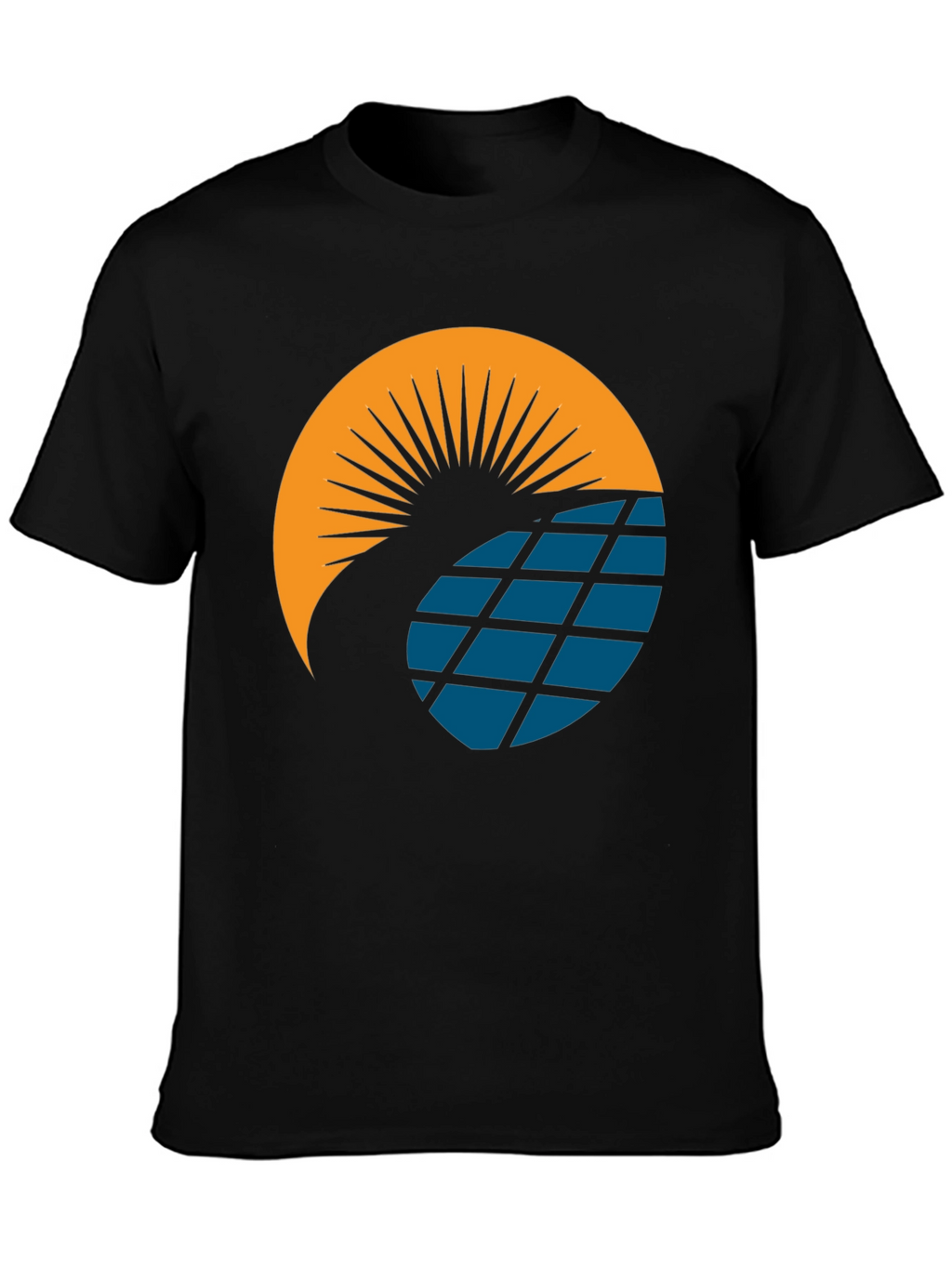 Solar Panel Sun Graphic T-Shirt - Modern Design