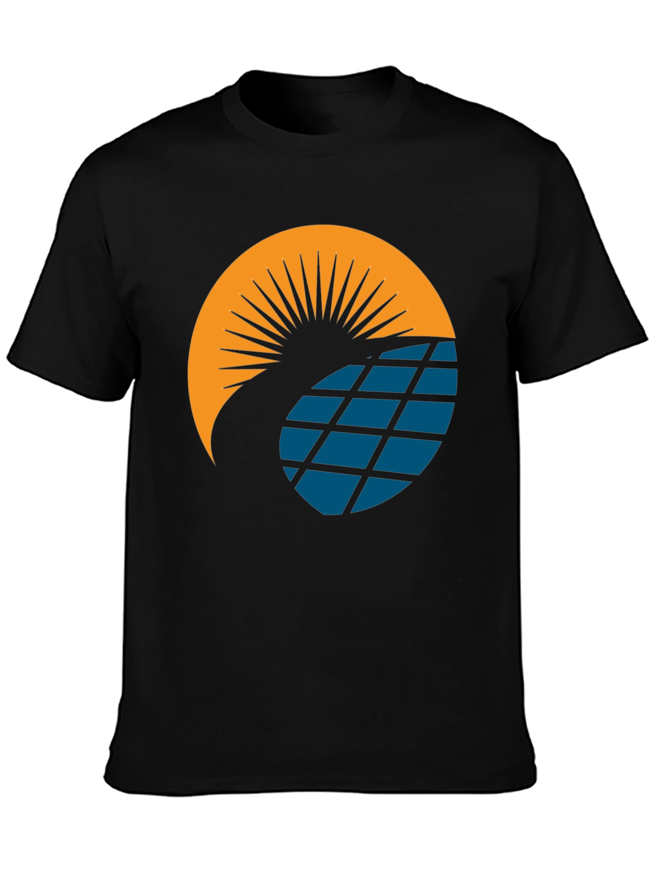 Solar Panel Sun Graphic T-Shirt - Modern Design