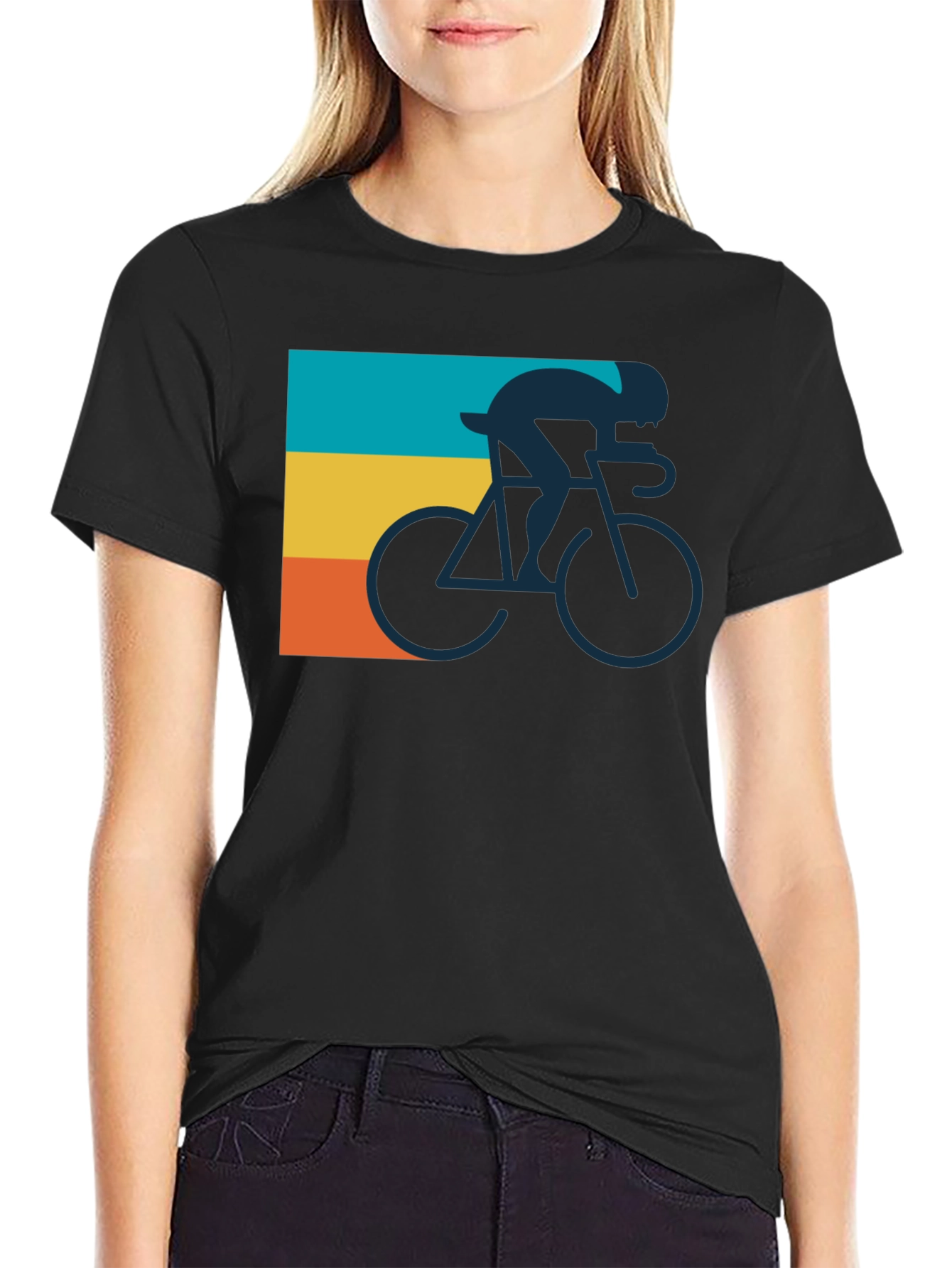 Retro Cycling T-Shirt - Vintage Style Cyclist Tee