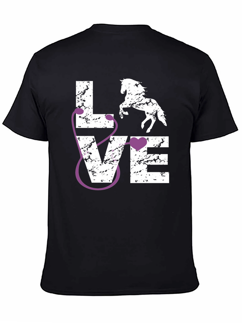 Veterinarian Horse Lover Stethoscope T-Shirt