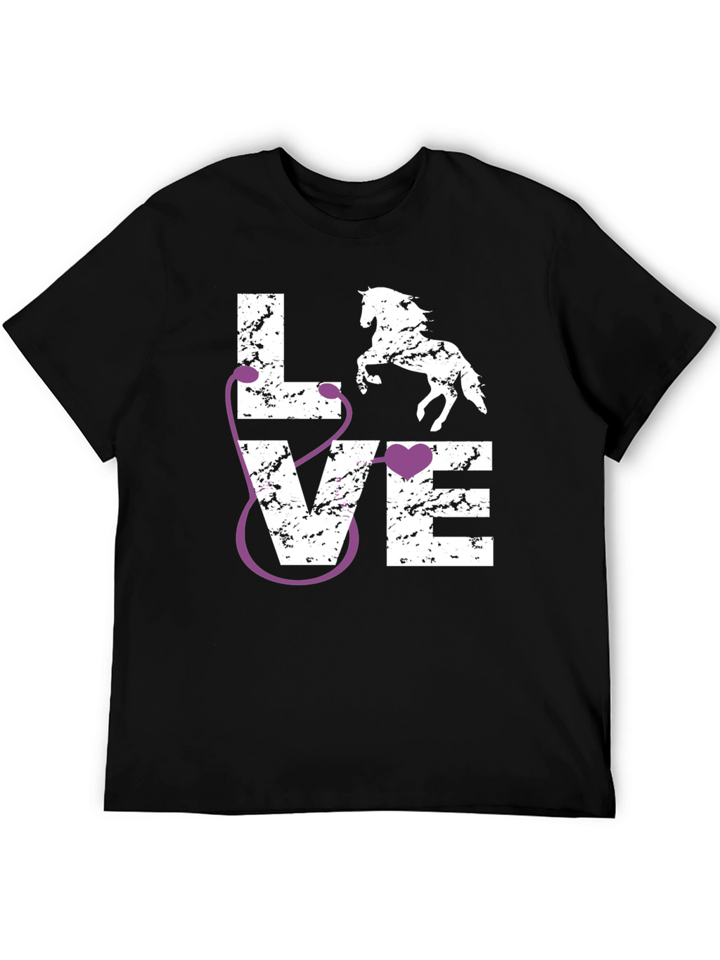 Veterinarian Horse Lover Stethoscope T-Shirt