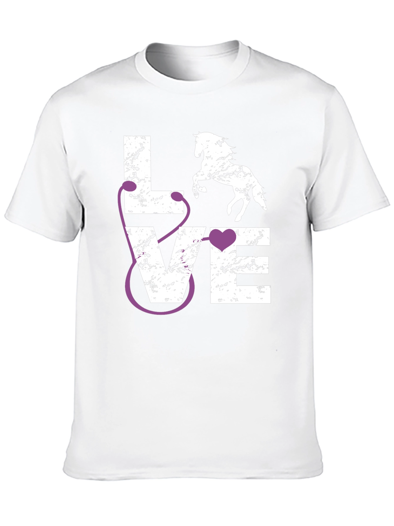 Veterinarian Horse Lover Stethoscope T-Shirt