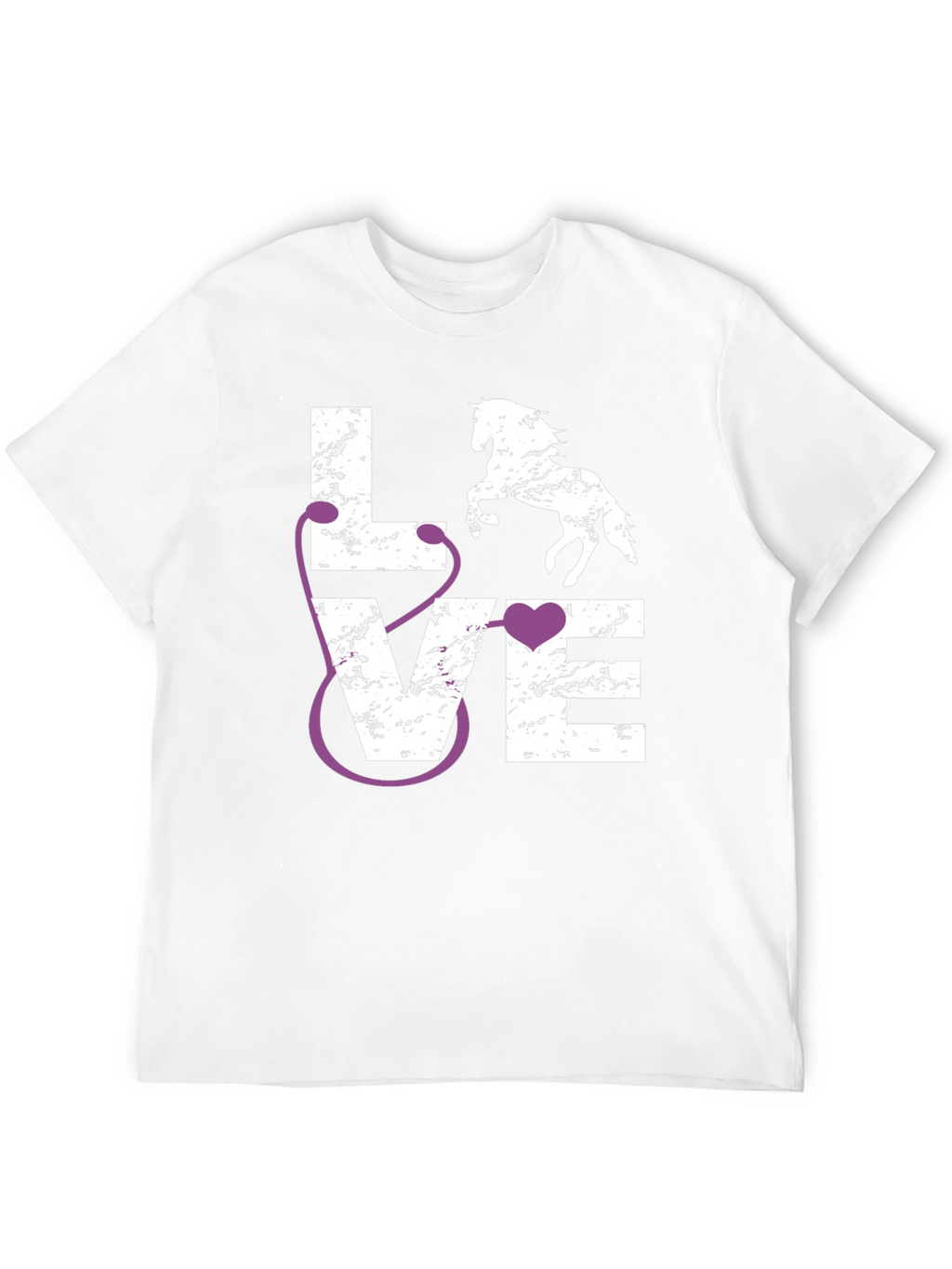 Veterinarian Horse Lover Stethoscope T-Shirt