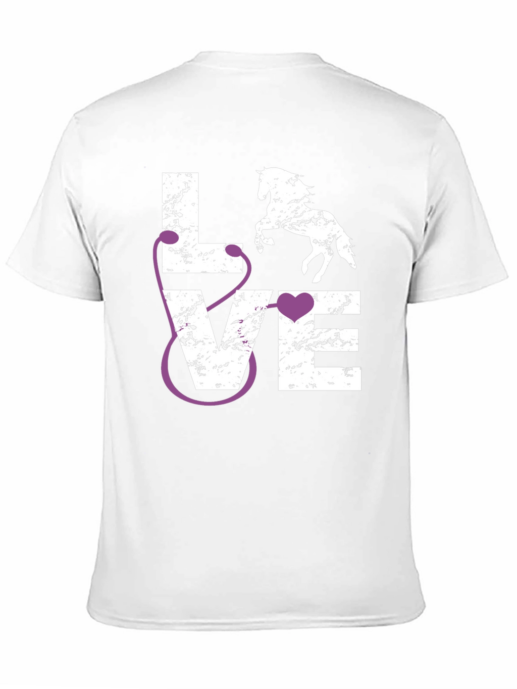 Veterinarian Horse Lover Stethoscope T-Shirt