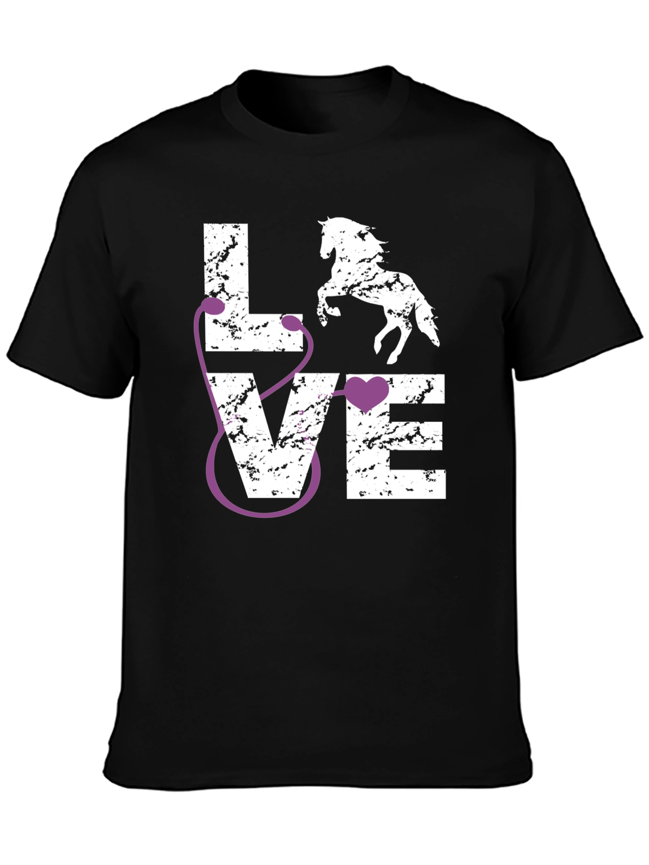 Veterinarian Horse Lover Stethoscope T-Shirt
