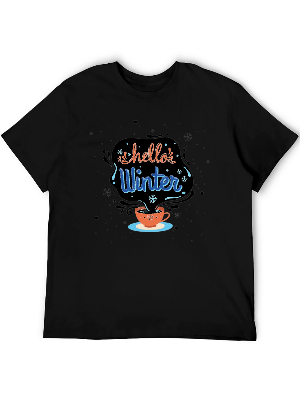 Hello Winter Black Graphic Tee