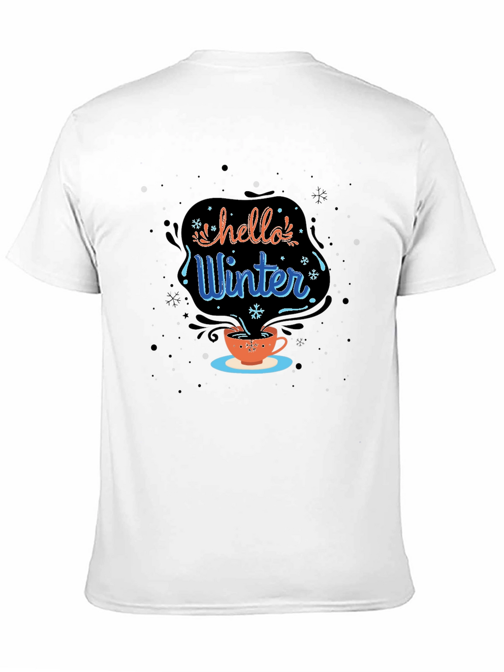 Hello Winter Black Graphic Tee