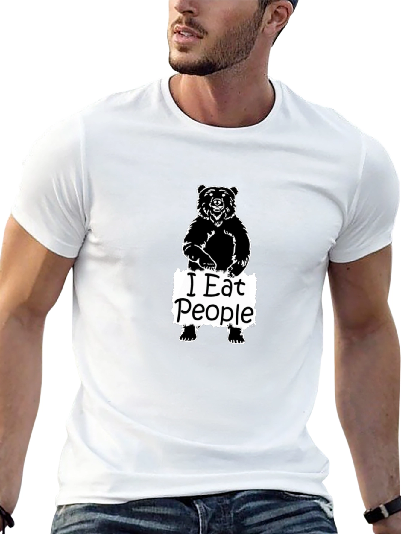 Bear I Eat People Graphic T-Shirt