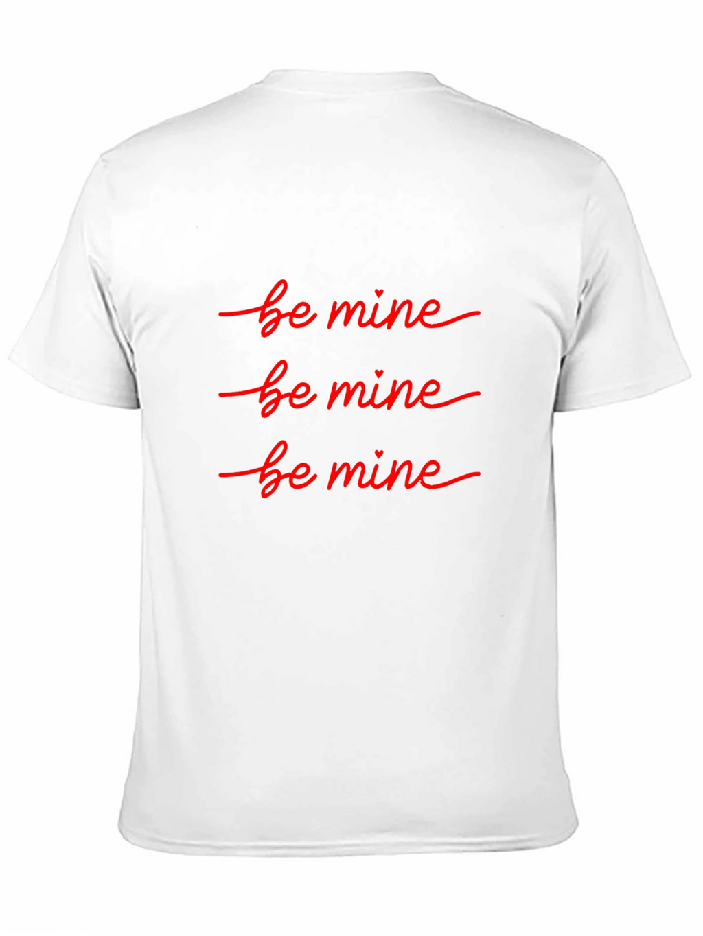 Be Mine Valentines T-Shirt - Black Crew Neck