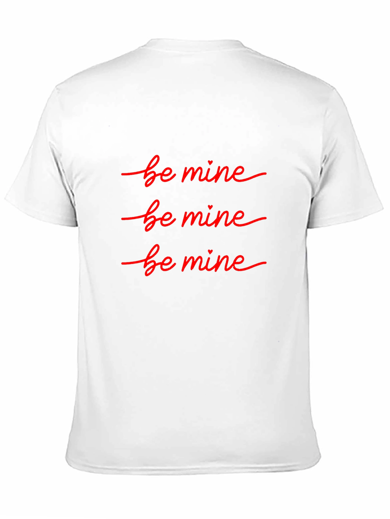 Be Mine Valentines T-Shirt - Black Crew Neck