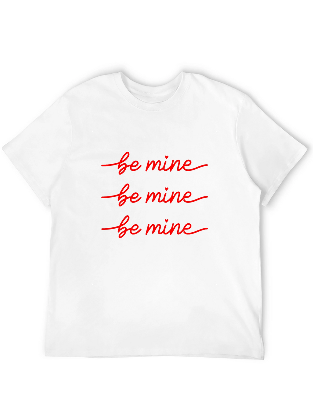 Be Mine Valentines T-Shirt - Black Crew Neck