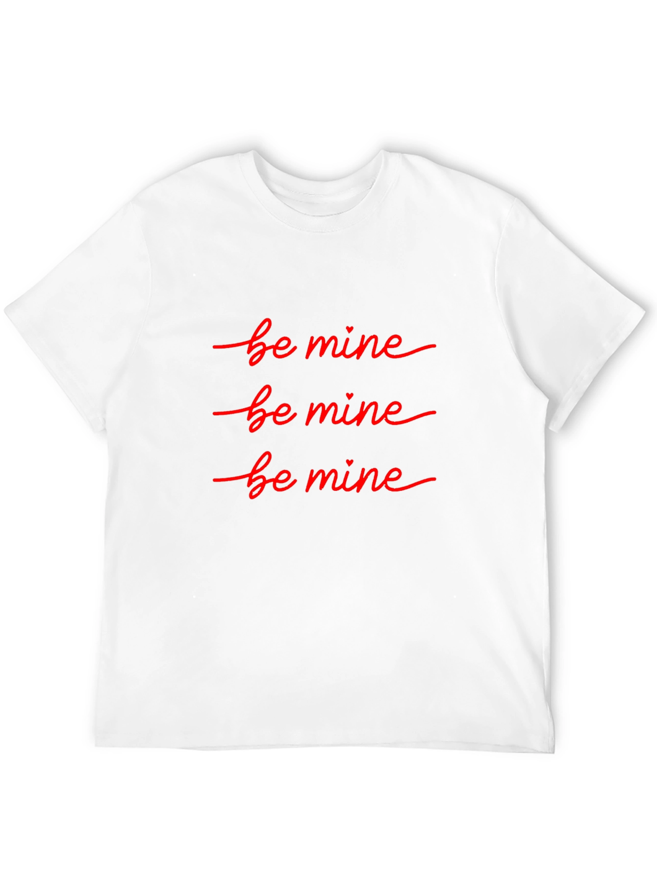 Be Mine Valentines T-Shirt - Black Crew Neck