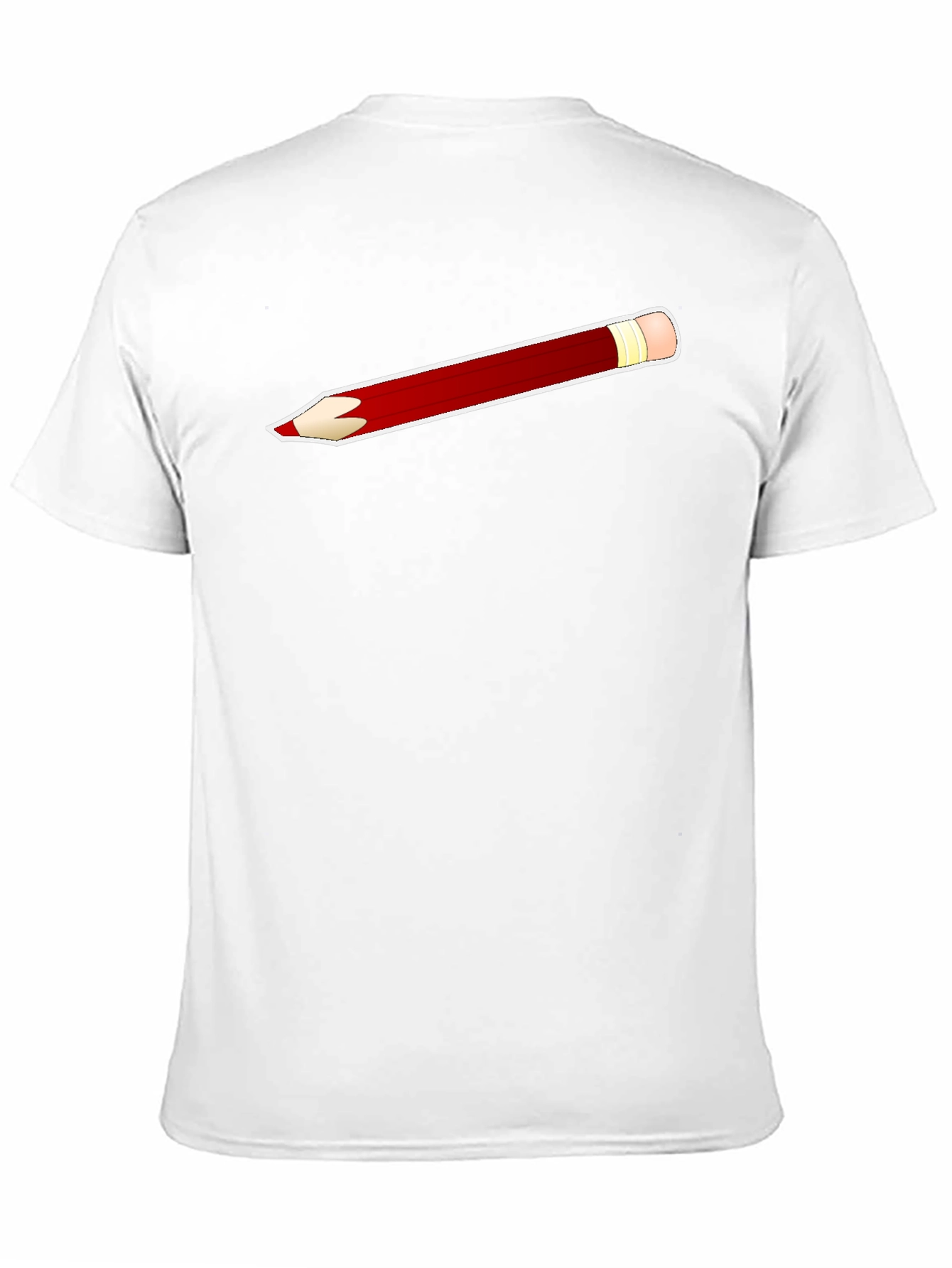 Pencil Graphic Tee - Classic Crew Neck Black T-Shirt