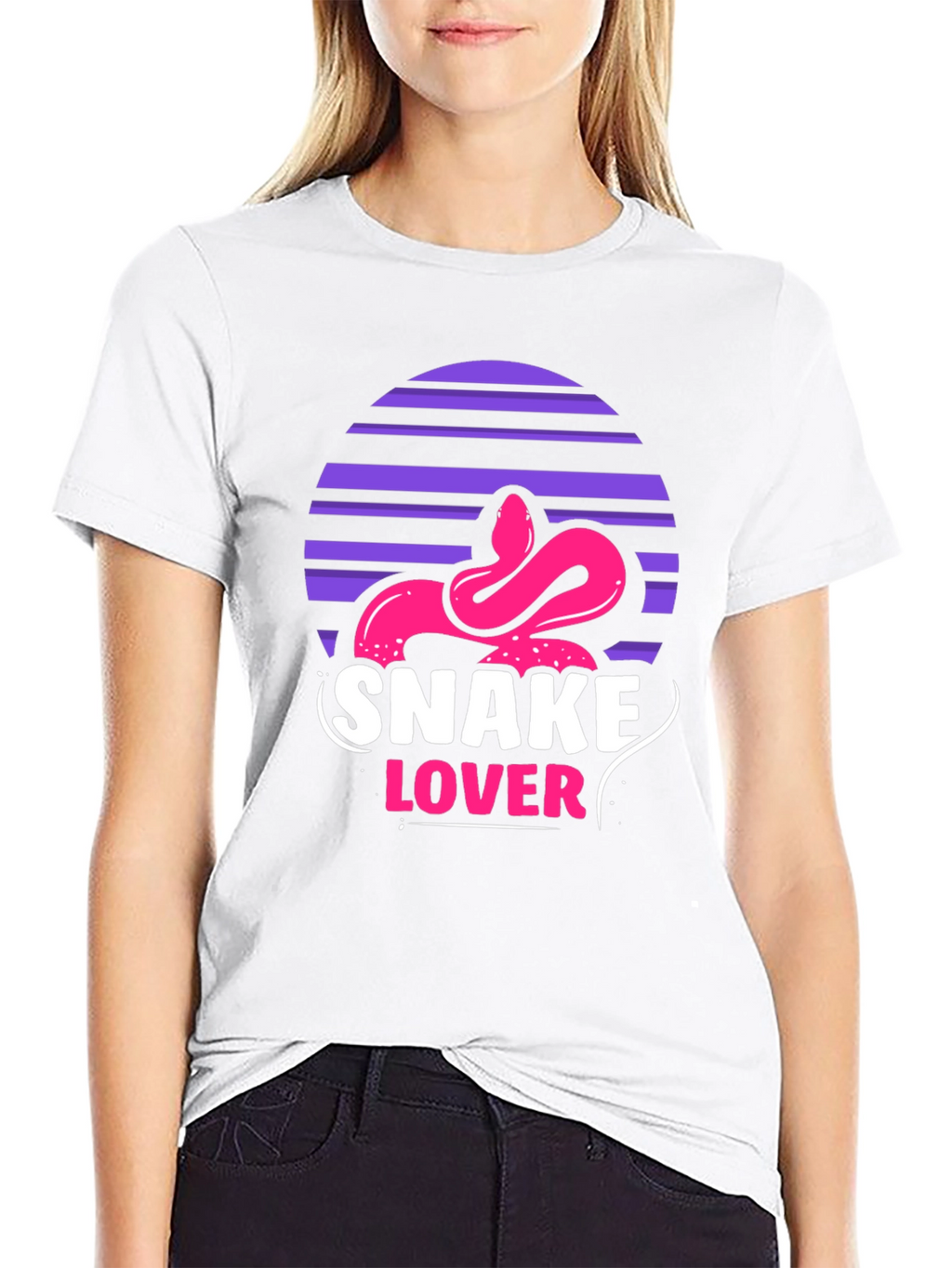 Snake Lover Graphic Tee - Black Cotton T-Shirt