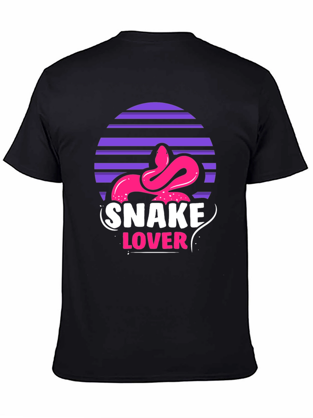 Snake Lover Graphic Tee - Black Cotton T-Shirt