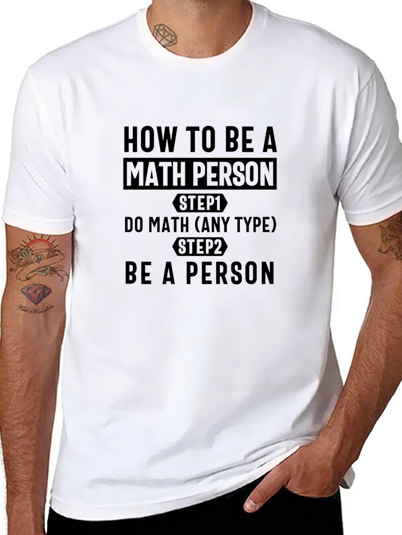 How to Be a Math Person Black T-Shirt
