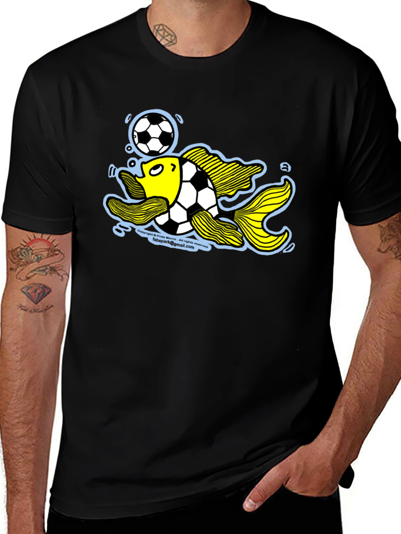 Soccer Fish Graphic Tee