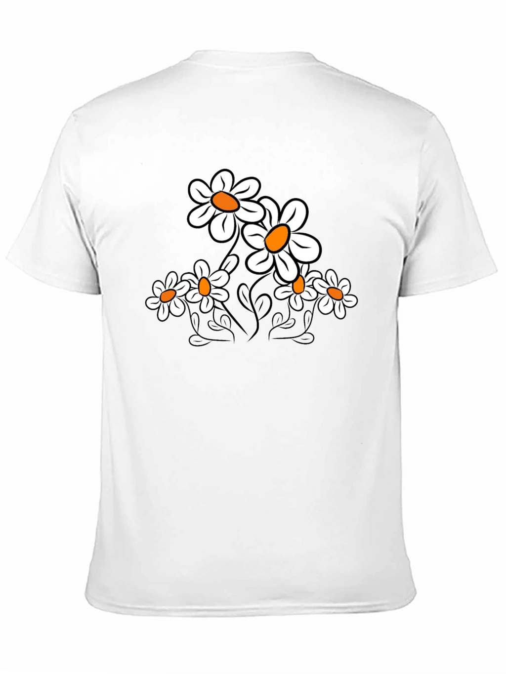 Floral Print T-Shirt - Black