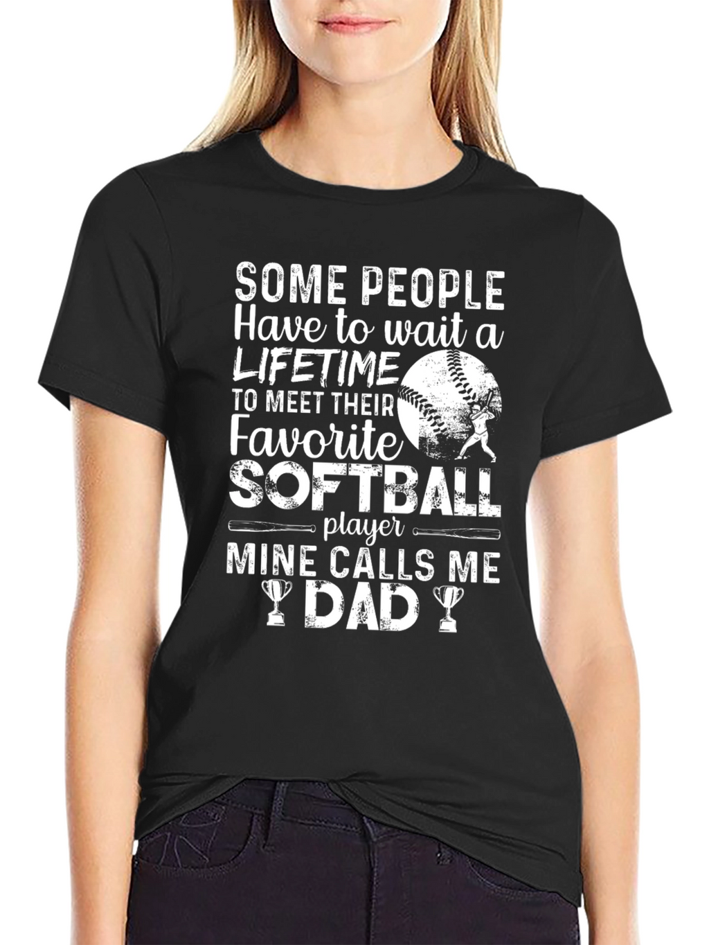 Softball Dad T-Shirt - Favorite Player Gift