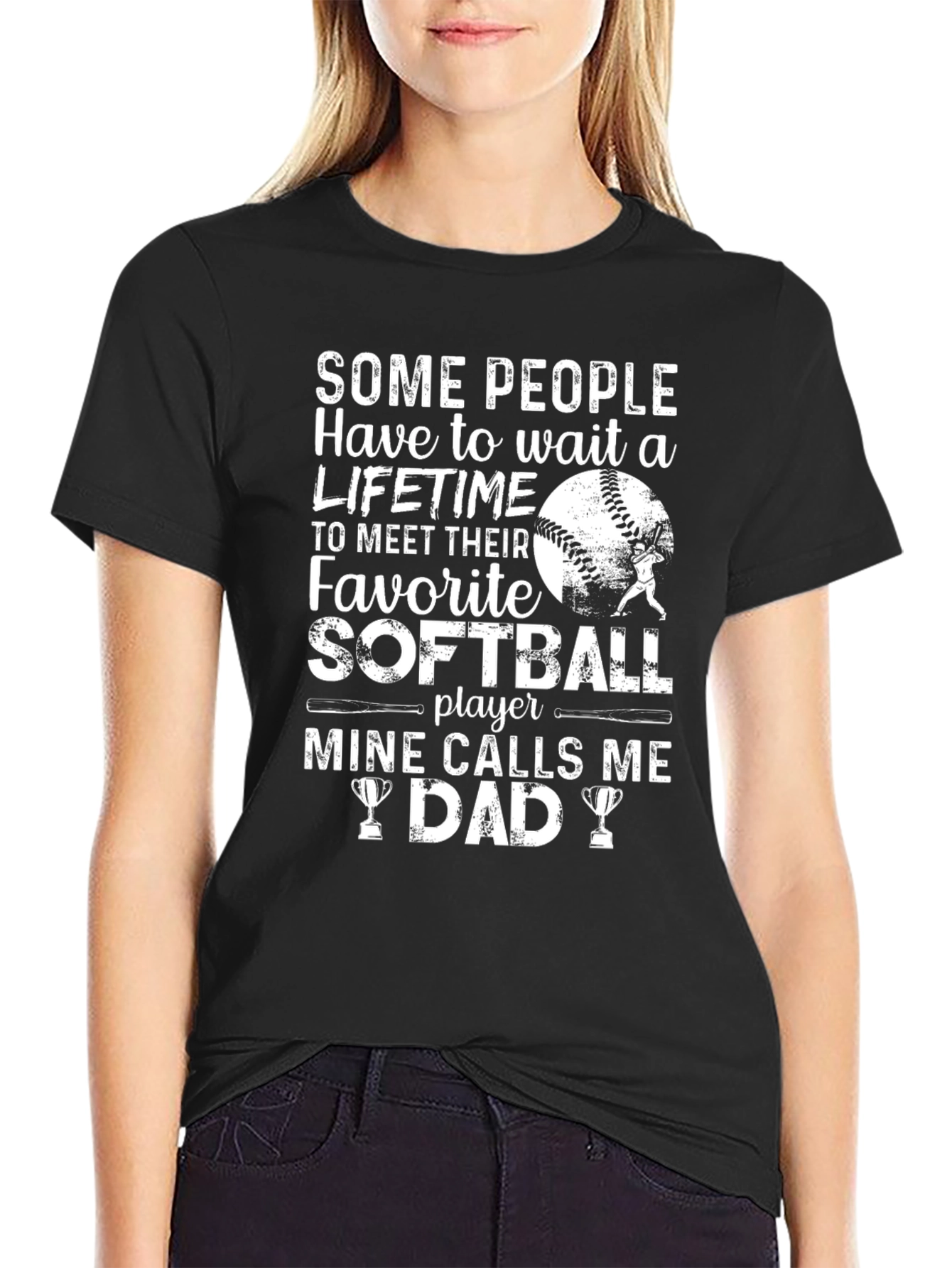 Softball Dad T-Shirt - Favorite Player Gift