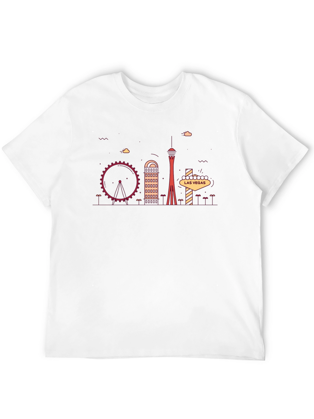 Las Vegas Skyline Graphic Print T-Shirt