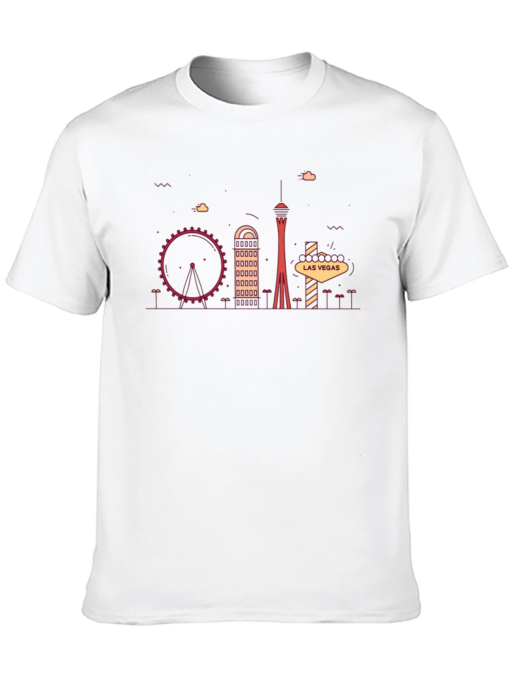 Las Vegas Skyline Graphic Print T-Shirt