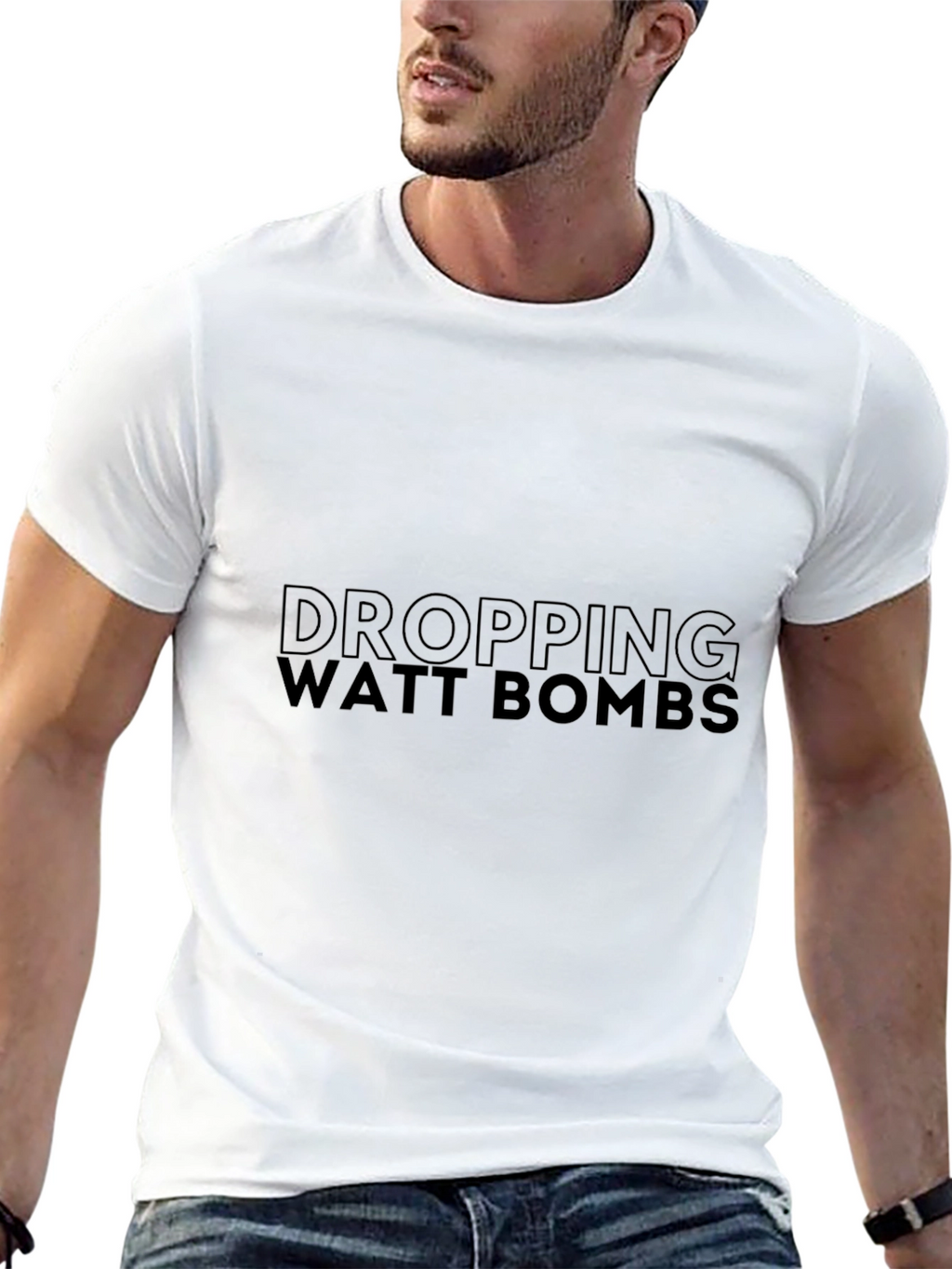 Dropping Watt Bombs Graphic Tee - Black T-Shirt