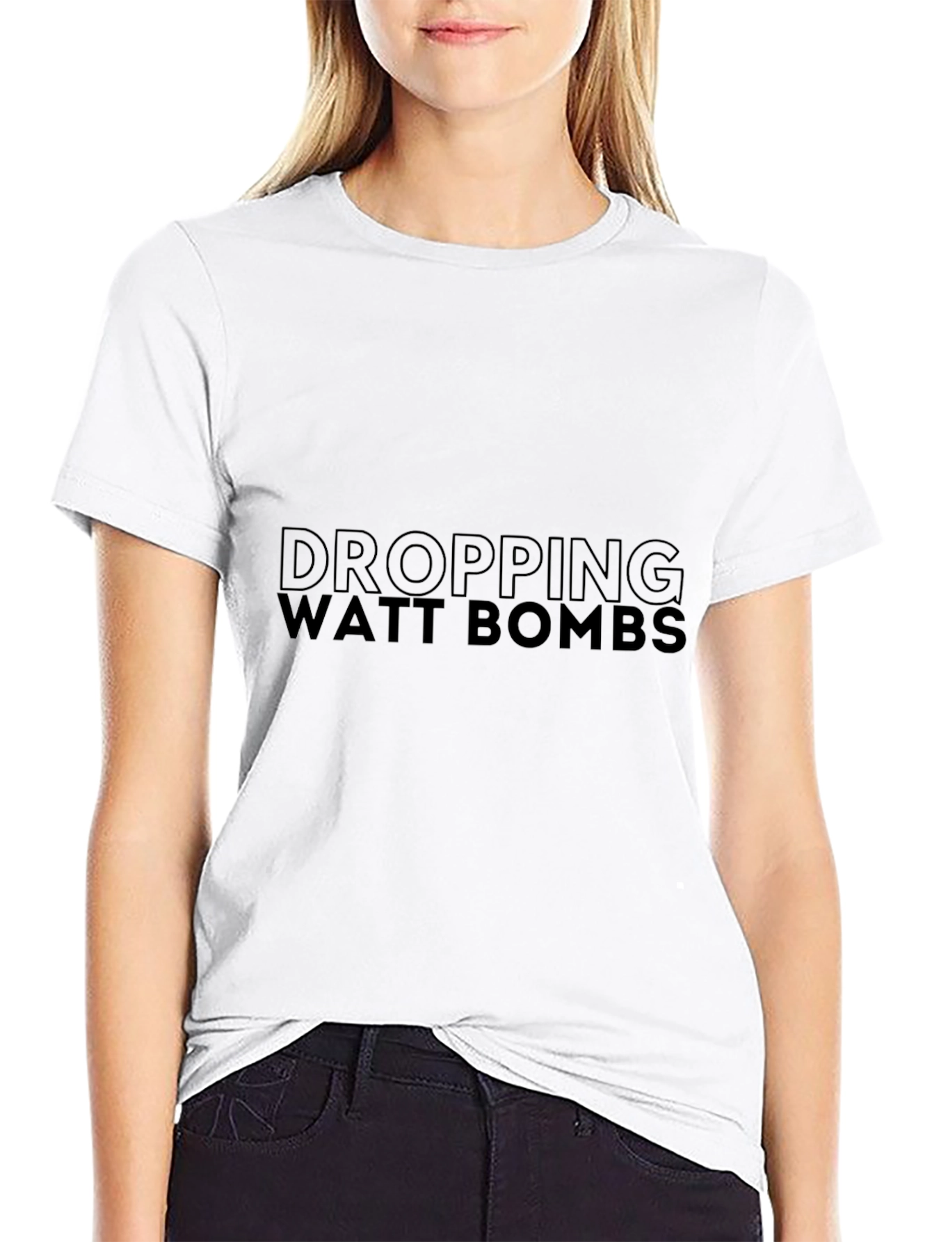 Dropping Watt Bombs Graphic Tee - Black T-Shirt