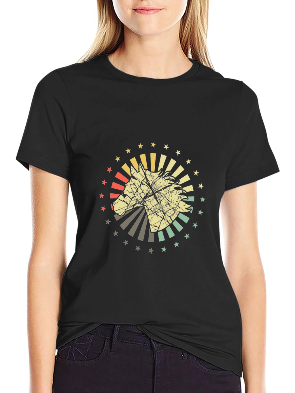 Retro Horse T-Shirt - Graphic Print