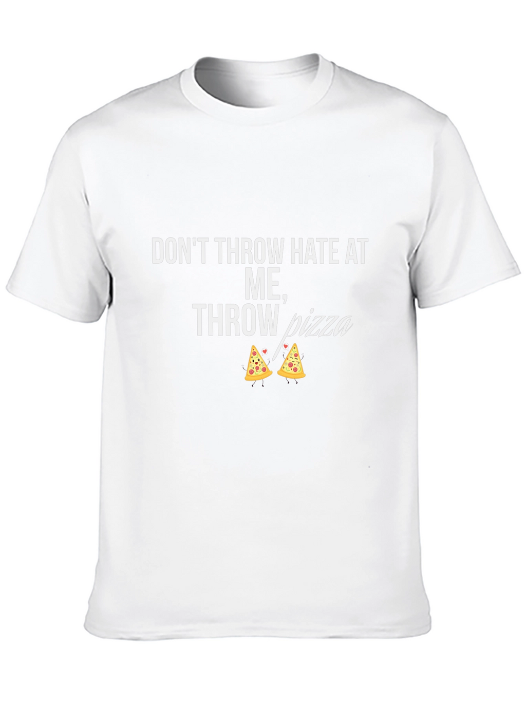 Dont Throw Hate Throw Pizza Black T-Shirt