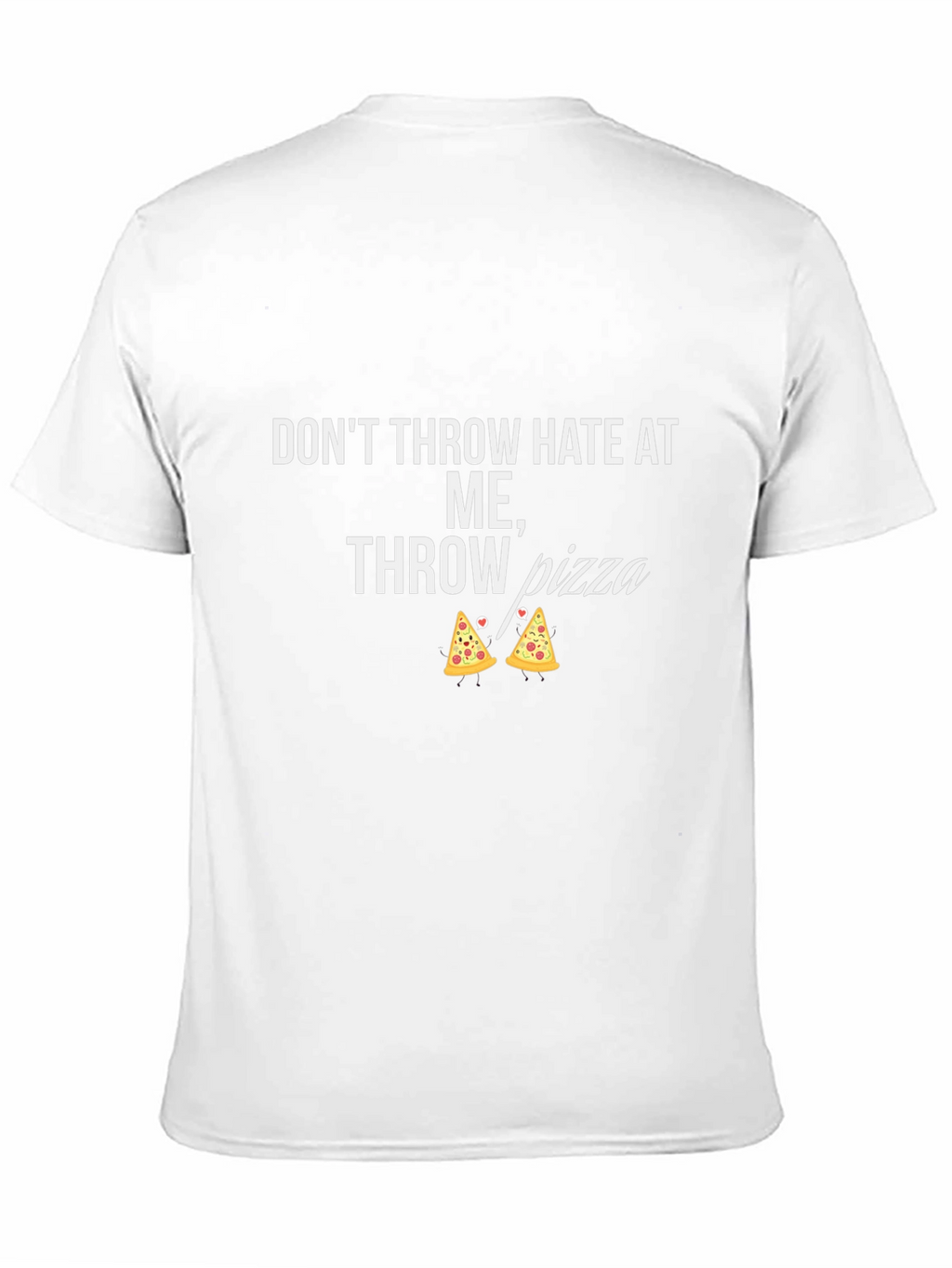 Dont Throw Hate Throw Pizza Black T-Shirt