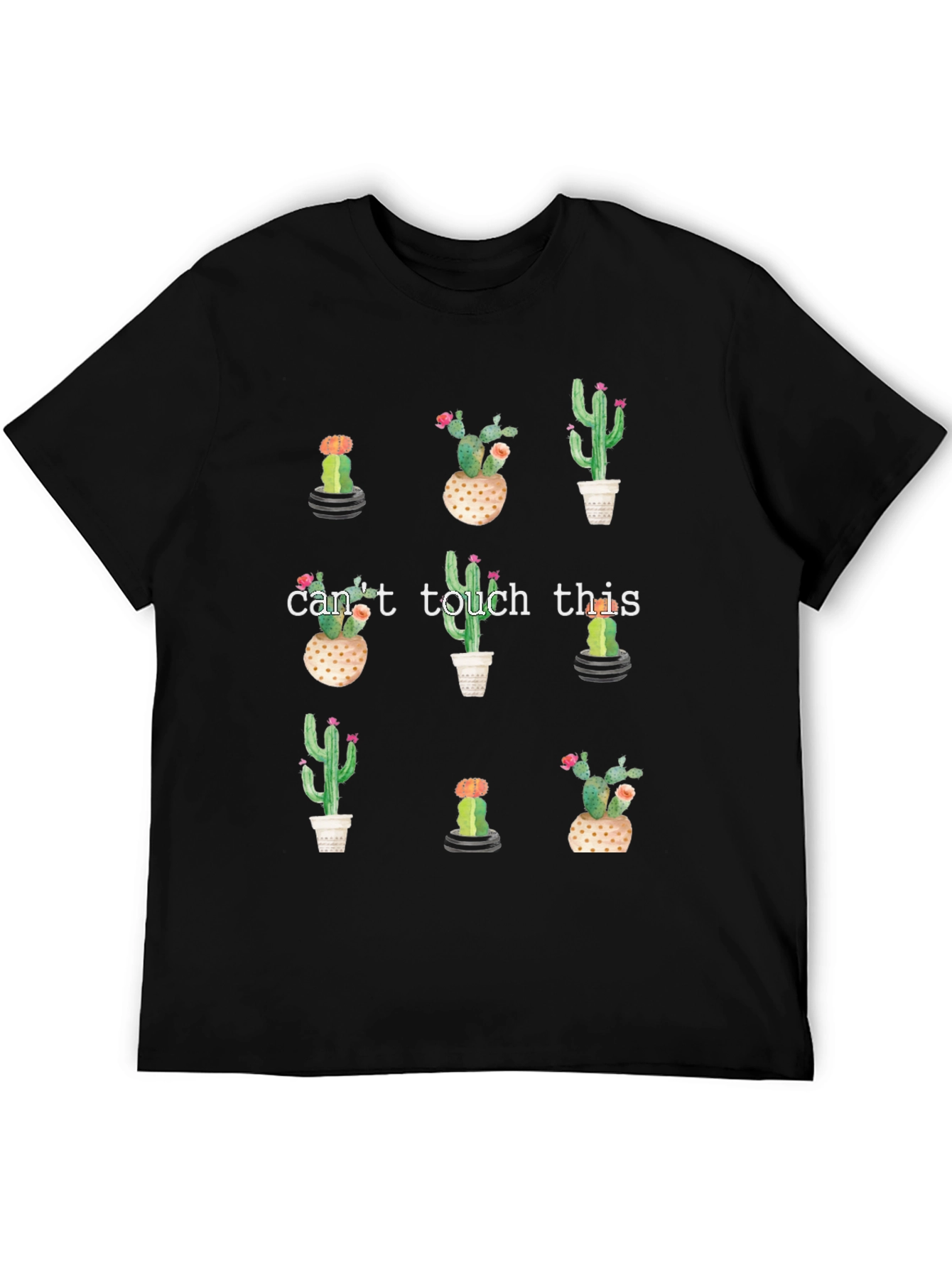 Cactus Print Tee - Cant Touch This Graphic T-Shirt